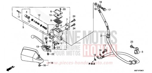 MAITRE-CYLINDRE FREIN AV. (XL1000VA) XL1000VAB de 2011
